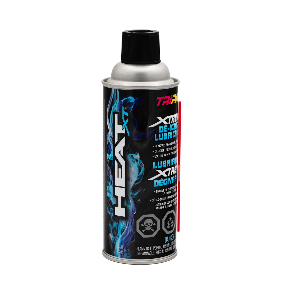 Can of HEAT XT De-icing Lubricant on a white background